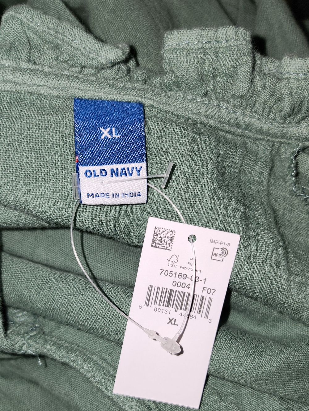 Old Navy Split Neck Crinkle Gauze Mini Swing Dress With Pockets New With Tags - Picture 6 of 7